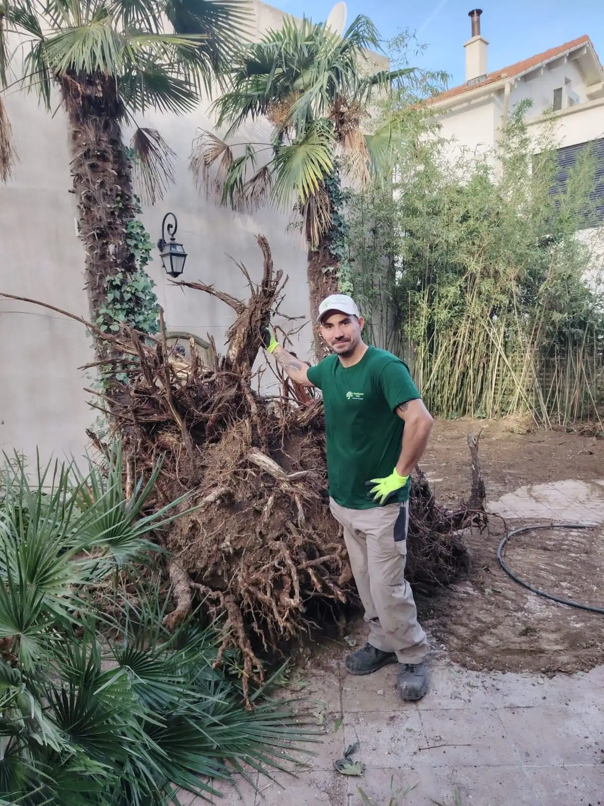 Installation d'un réseau d'arrosage automatique dans un jardin